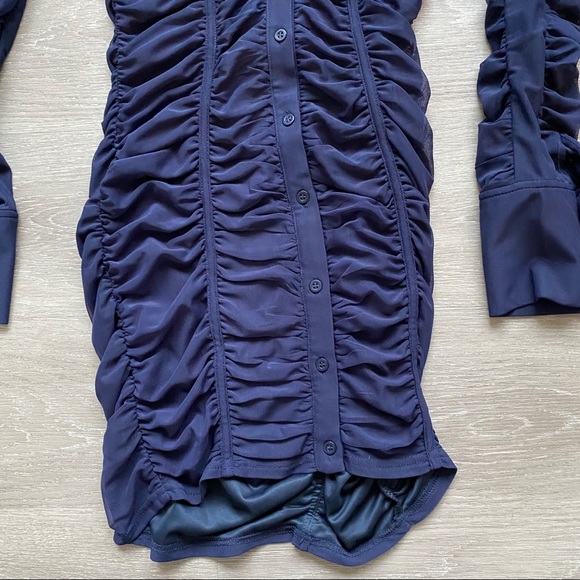 Zara Draped Dress Midnight Blue - Picture 15 of 16